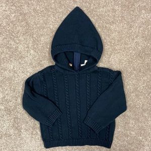 Boutique collection navy cable knit back zip 18m
